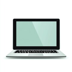 Canvas Print - A sleek, modern laptop with a blank screen, suitable for various computing tasks.