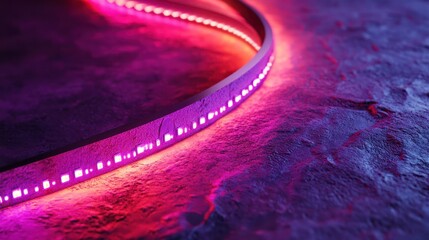 Sticker - An image showcasing the unconventional texture of the LED strip with a mixture of smooth and rough surfaces giving it a unique and futuristic appearance