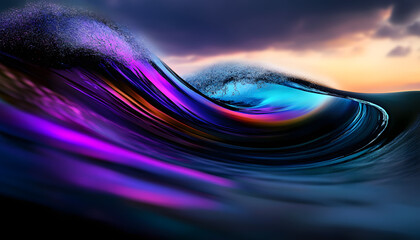Big Neon Wave Background