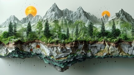 Wall Mural - Show a series of infographics explaining the environmental benefits of