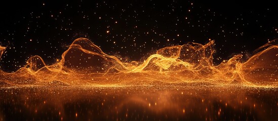 Wall Mural - abstract golden dust and sparkles