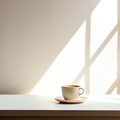 Canvas Print - Coffee cafe saucer window drink.