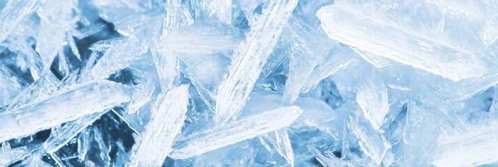 Wall Mural - Crisp frozen surface in white and blue - winter texture background