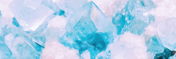 Wall Mural - Crystallized ice texture in macro for winter themes and designs