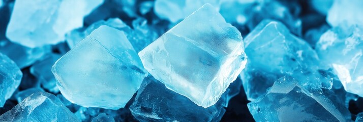 Wall Mural - Crystallized ice macro shot for winter-themed banners and designs