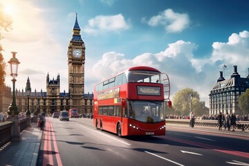 Canvas Print - Road bus architecture cityscape.