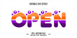 © Oktian - typography OPEN word art illustration, editable text effect