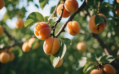 Apricot on tree