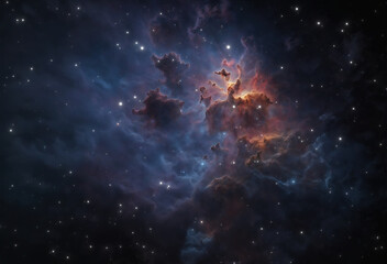 Wall Mural - space nebula. giant interstellar cloud and stars scattered across the universe
