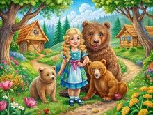 Goldilocks And Three Bears Free Stock Photo - Public Domain Pictures