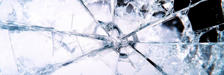 Wall Mural - Shattered ice surface abstract for winter themes and digital design