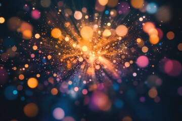Canvas Print - a blurred image of a star bursting into light