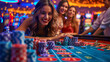 © lirida - Excited Women Playing Roulette in a Casino
