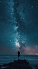 Canvas Print - Galaxy night sky astronomy.