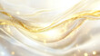 © sema_srinouljan - Abstract background with a golden light on a white color.