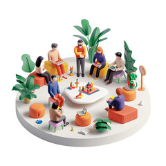 Wall Mural - diverse group engaging in design thinking workshop 3d teamwork collaboration innovation creativity p