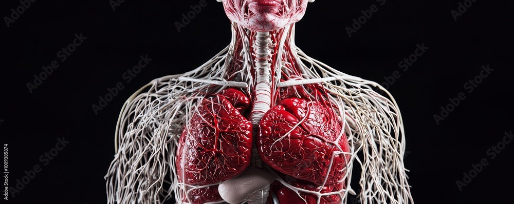 A detailed anatomical model of an insect, with its exoskeleton ...