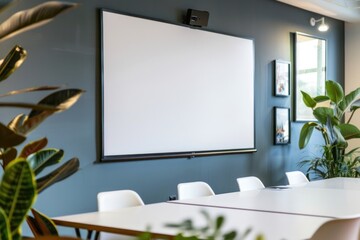 Canvas Print - Presentation screen room meeting room electronics.