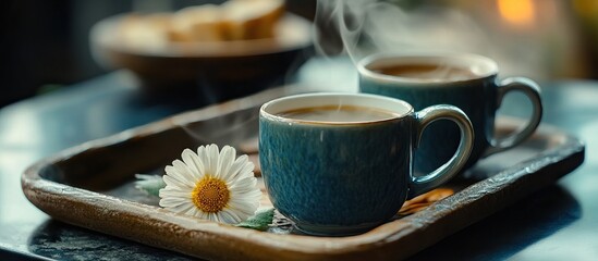 Cozy Coffee Cups and a Daisy