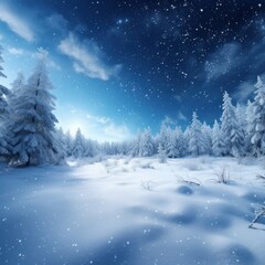 Wall Mural - Snow landscape outdoors nature.