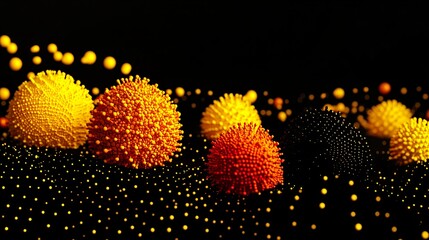 Wall Mural - abstract 3d sphere art: colorful geometric pattern