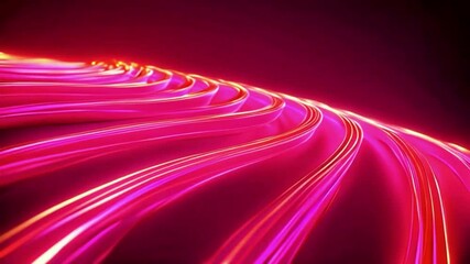 Wall Mural - Magenta-red semi-circles cascade rhythmic pattern, highlighted by thin golden stripes pulse in sync subtle wave-like motion, luxurious flowing effect, 4k High-Quality Luxury Background Animation Video