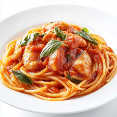 spaghetti with tomato sauce