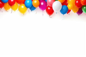 Canvas Print - Balloon border backgrounds white background celebration.