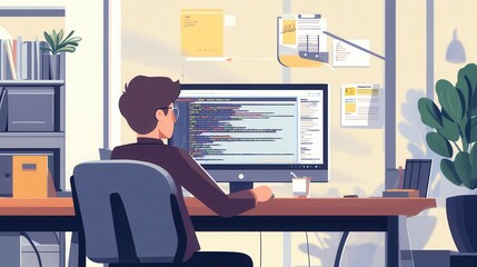 A student practicing coding in an interactive online class, receiving real-time feedback on their work
