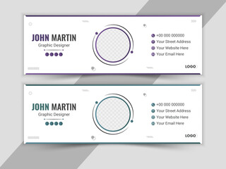 modern and minimalist email signature or email template design