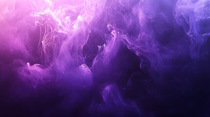 Wall Mural - abstract shapes of violet smoke swirling over a dark atmosphere image
