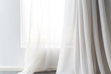 Canvas Print - White curtain architecture backgrounds elegance.  Image by rawpixel.