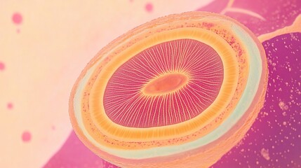 Wall Mural - microscopic view of a cell's intricate structure