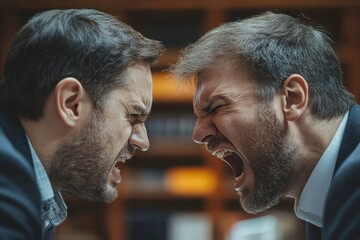 Two Men Arguing and Yelling at Each Other