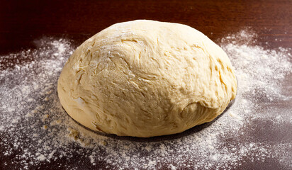 Dough close-up on the table