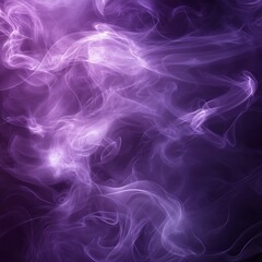 Wall Mural - ethereal violet smoke swirls dancing across a dark backdrop