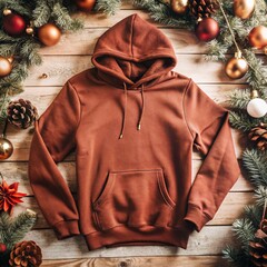 Canvas Print - Free Photo winter hoodie with new mockup hoodie hanging fashion Background