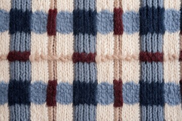 Sticker - Checkered pattern knitted wool clothing knitwear knitting.