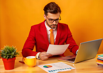 businessman working in office