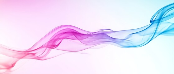 Canvas Print -  A pink and blue background is enshrouded by swirling blue and pink smoke, with a red light situated at its center