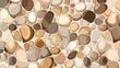 © JH45 - Cozy Stone Pebble Pattern in Earthy Tones