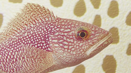 Poster - Close-Up of a Vibrant Spotted Fish in the Ocean