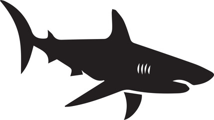 Canvas Print - Shark silhouette vector EPS