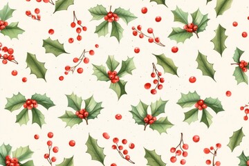 Sticker - Pattern backgrounds christmas cherry.