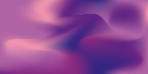 Wall Mural - Bright wavy magenta and violet vector fluid mesh gradient background. Abstract soft y2k purple and dark pink liquid digital watercolor for technology banner design, print, surface