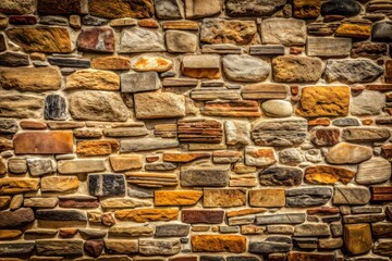 Poster - Weathered stone wall with unique sizes and shapes of stones