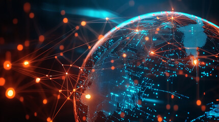 global internet technology concept background