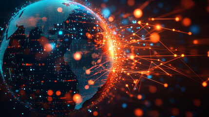 global internet technology concept background
