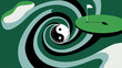 © Alexander - Golfer's mind as swirling vortex with yin-yang symbol at center.