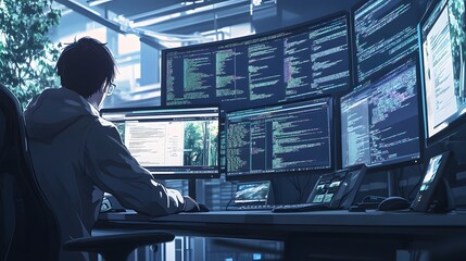 Anime Hacker Boy